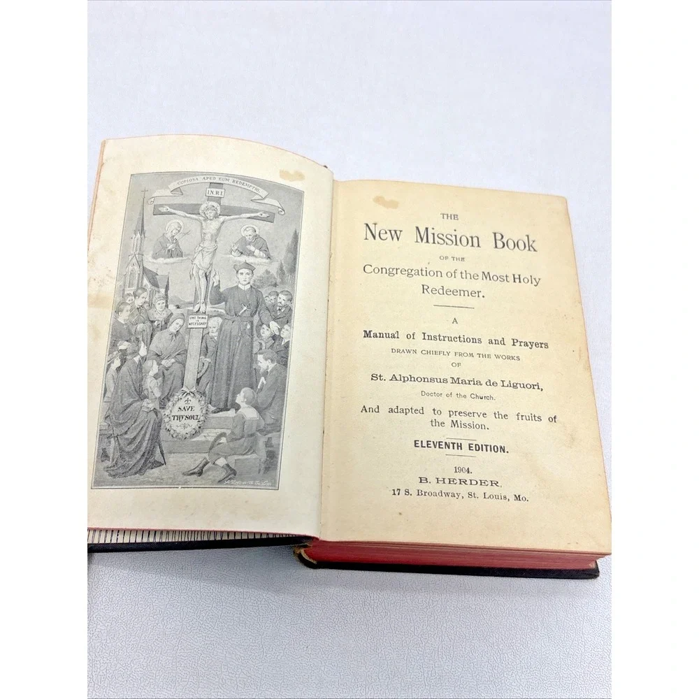 New Mission Book 1903 Congregation of the Most Holy Eleventh Edition Vintage